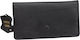Pierre Cardin Leather Tobacco Pouch With Snap Closure Black
