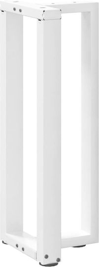 vidaXL Металик Крак На Мебел 2 Бройки Подходящ За Маса / Малка Маса / Офис 25x28x72см Бял