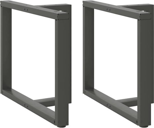 vidaXL Металик Крак На Мебел 2 Бройки Подходящ За Маса / Малка Маса / Офис 90x35x72см Антрацит