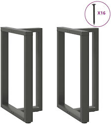 vidaXL Metallic Furniture Legs 2 Pieces Suitabl...
