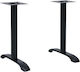 vidaXL Cast Iron Furniture Legs 2 Pieces Suitable for Table / Coffee Table 61x8x72cm Black
