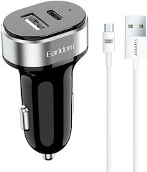Earldom Es-cc14 Car Charger with Port 1xUSB-A and Cable Micro-USB Earldom Es-cc14 Car Charger with Port 1xUSB-A and Cable Micro-USB