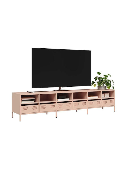 Έπιπλο Τηλεόρασης Μεταλλικό Ροζ Μ202xΠ39xΥ43.5cm 3307156