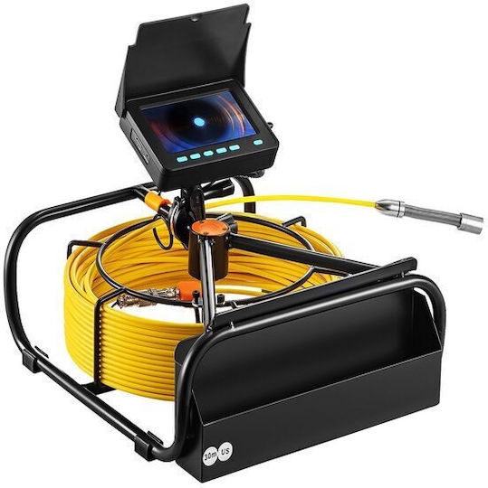 Professional Endoscope Inspection Camera 4.3” Color Monitor 30 M Length Ip68 6 X Led 3x Zoom Battery Working Time 6-8 H