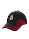 Real Madrid CF Erwachsene Kappe Ultimate Schwarz Rot Racing 100% Baumwolle Drill Unisex Einheitsgröße