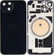 Back Glass Steel Plate Magnets Magsafe & Camera Lens iPhone 14 Plus Black