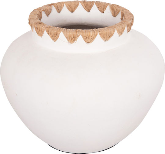 HomeMarkt Decorative Vase Renton White 32x32x26.5cm