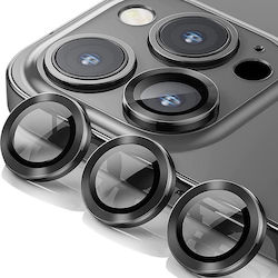 Iphone 16 Pro 16 Pro Max 3pcs Back Camera Lens 9h Tempered Glass Black Oem