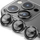 iPhone 16 Pro 16 Pro Max 3 Stück Rückkameraobjektiv 9H Panzerglas Schwarz OEM