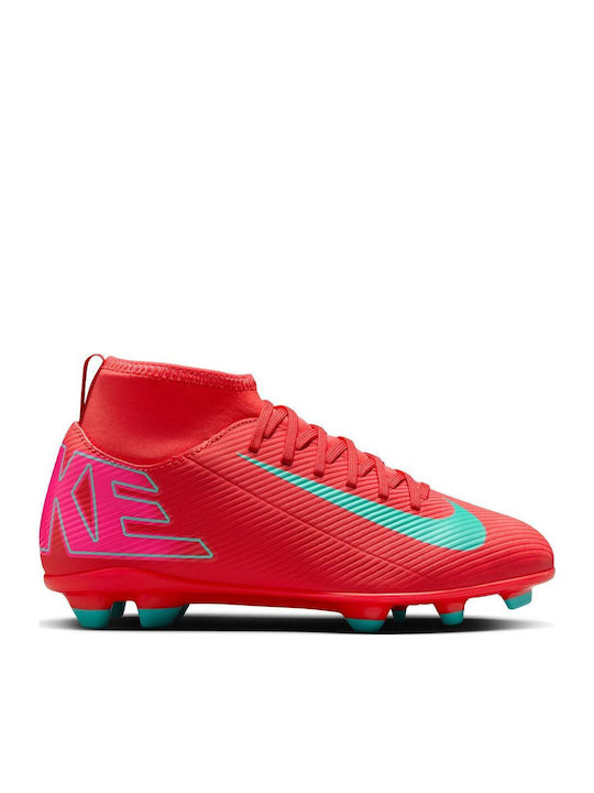 Mercurial Superfly 10 Club FG/MG Kids Soccer Cleats & Shoes Molded Red