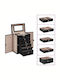 vidaXL Black Jewellery Box with Mirror