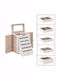 vidaXL Velvet Jewellery Box with White Mirror