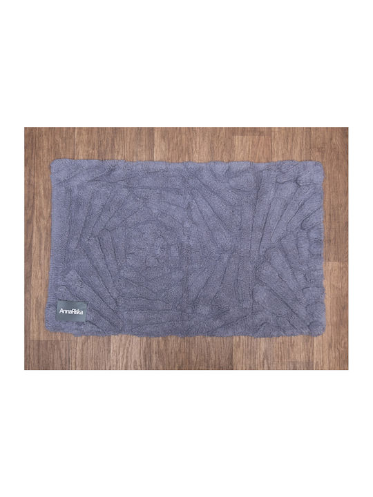 Anna Riska Bath Mat Cotton Rose Grey 60x100cm