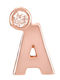 Xryseio Monogramm Charm aus Roségold 14K mit Zirkon