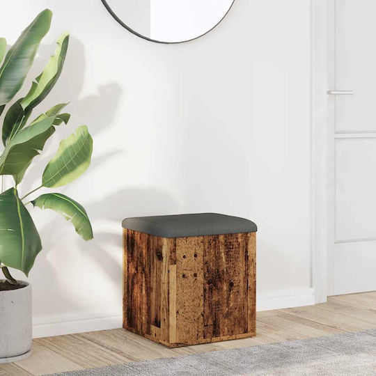 Hocker Für das Wohnzimmer Mit Stauraum Hölzernes Braun 42x42x45cm 857613