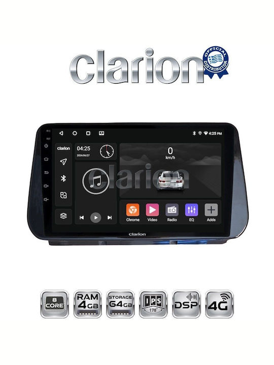 Clarion Auto-Audiosystem für Hyundai Santa Fe / iX45 2018 > 2019 (Bluetooth/USB/WiFi/GPS/Apple-Carplay/Android-Auto)