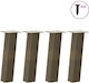 Coffee Table Legs 4 Pcs Natural Steel 42 cm Ste...