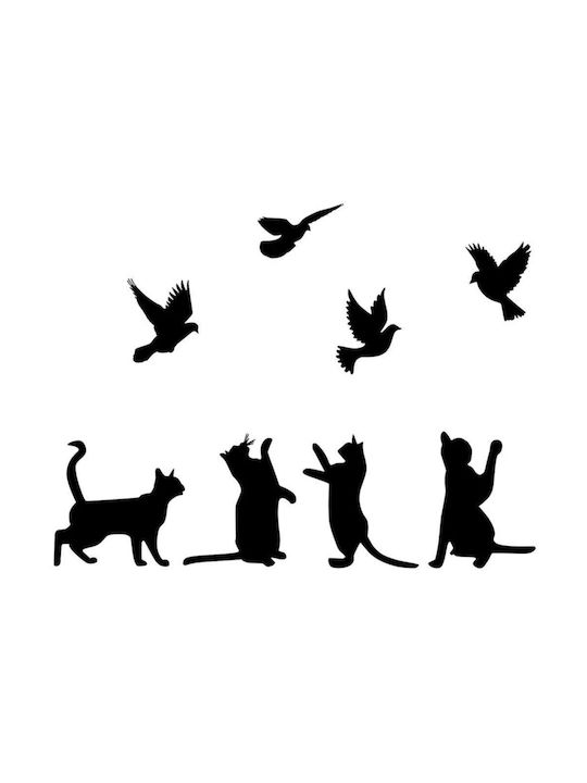 Wallity Decorative Silhouette Black Made of Metal 110x79cm 8 Pieces