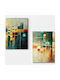 Canvas Painting Set of 2pcs 910nvt1278 70x100cm Multi Wallity Vertical Wood Canvas