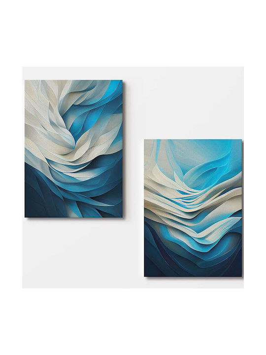 Canvas Painting Set 2pcs 910nvt1256 70x100cm Multi Wallity Vertical Wood Canvas