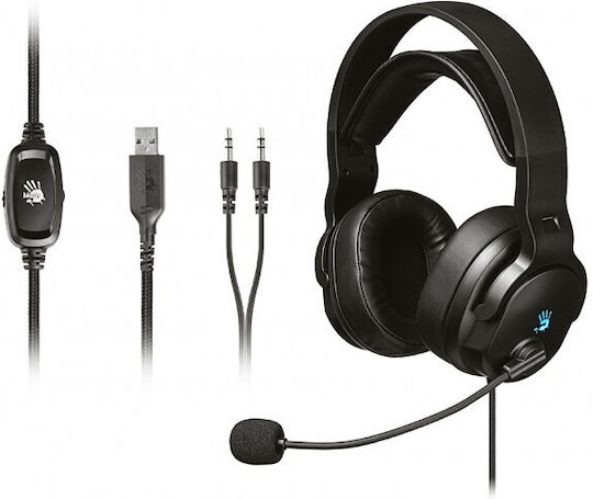 A4Tech G330p Over Ear Gaming Headset cu conexiune 3,5mm Bloody Black