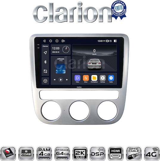 Clarion Car Audio System for Volkswagen Scirocco / Eos 2008 > 2013 (Bluetooth/USB/WiFi/GPS/Apple-Carplay/Android-Auto)