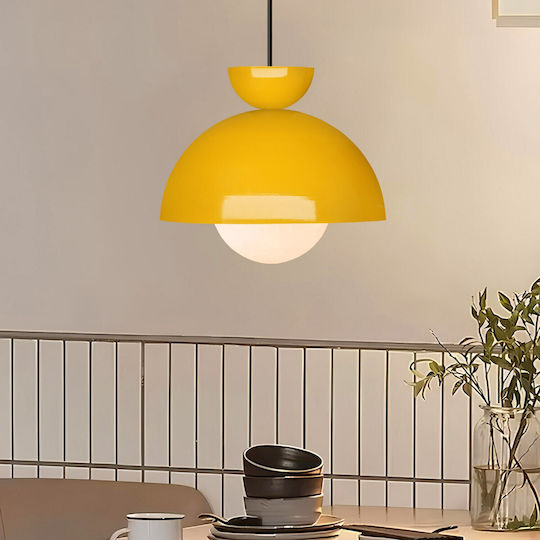 Opviq Yellow Hängelampe Gelb mit Fassung E27 25x25x115cm.