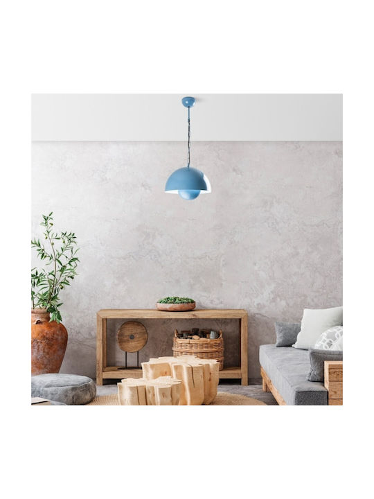 Opviq Kure Hängelampe Blau mit Fassung E27 30x30x70cm.