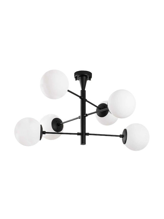Opviq Arge Deckenleuchte 75cm Schwarz mit Fassu...
