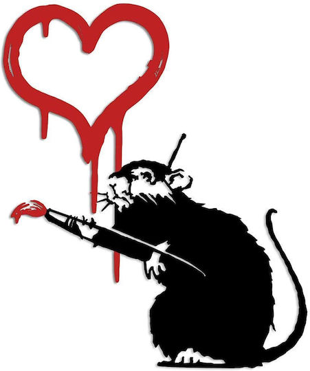 Wallity από Μέταλλο Banksy 70x60cm Wallity από Μέταλλο Banksy 70x60cm