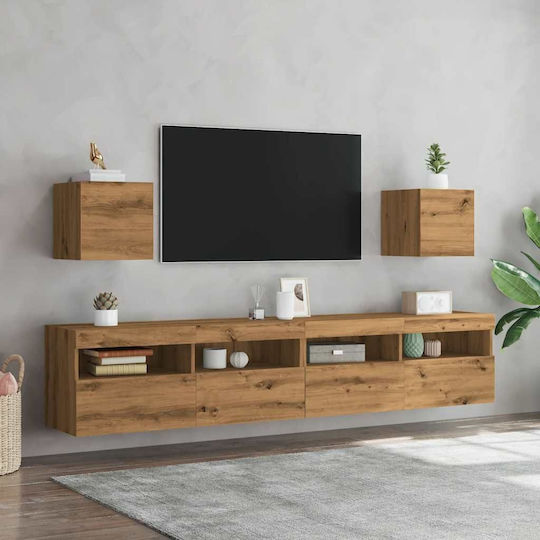 Hängeschrank fürs Wohnzimmer aus Spanplatte Braun 30,5 x 30 x 30 cm