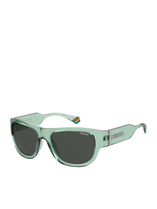 Polaroid Unisex Sunglasses with Green Plastic F...