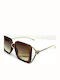 Woman's Fashion Women's Sunglasses with Brown Frame and Brown Gradient Lens G-89