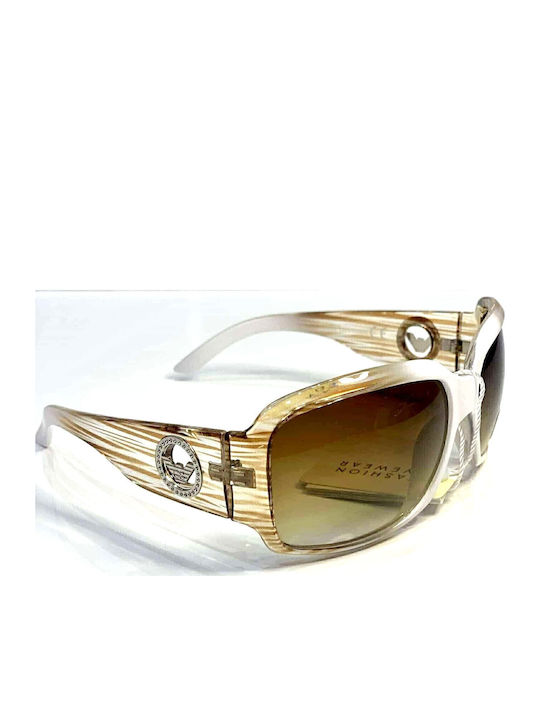 Woman's Fashion Ochelari de soare Transparent cu Cadru & Maro Lentilă Woman's Fashion Ochelari de soare Transparent cu Cadru & Maro Lentilă