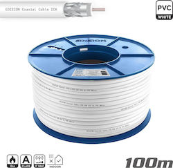 Edision Καλωδιο Coaxial Icx-100 Ccs Al Eca Pvc Λευκό 100m Edision Καλωδιο Coaxial Icx-100 Ccs Al Eca Pvc Λευκό 100m