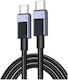 Ugreen USB 2.0 Cable USB-C Male - USB-C 100W PD Black 3m 45065