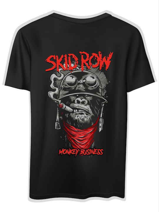 T-shirt Skid Row Monkey Business Rock Avenue Black