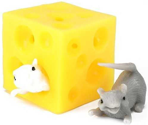 Играчка за облекчаване на стреса Сирене 2 еластични мишки 5 см Toi-toys Tt35098a Initial