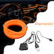 LED Flexibles Neonlichtkabel 5m 12V USB Orange Innenbeleuchtung Auto W14677