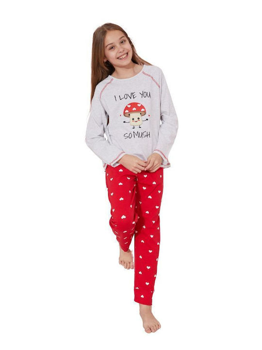 Sexen Pijama pentru copii De iarnă Din bumbac red