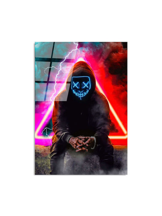 Πίνακας Γυάλινος 123bzm1139 70x100cm Multi Wallity Κάθετοι Γυαλί