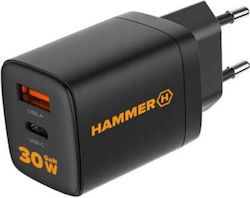 Hammer RapidCharge Duo Wand-Adapter 30W