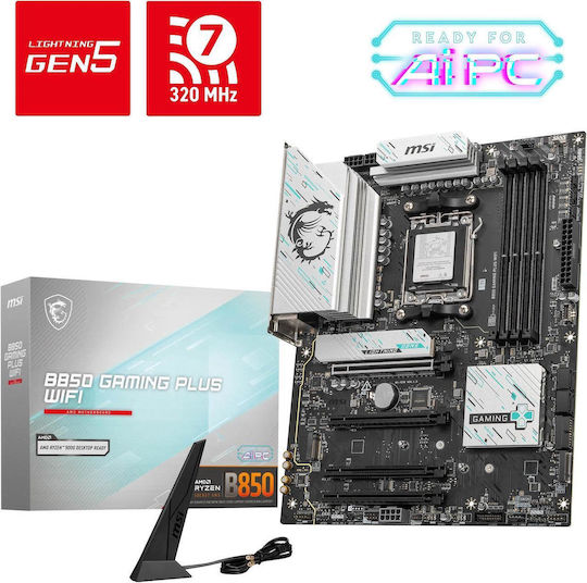 MSI B850 GAMING PLUS WIFI Дънна платка ATX с AMD AM5 Сокет
