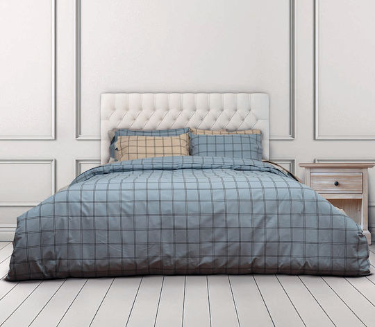 Epavlis Homeware Bettdecken-Set Einzelbett 160x240cm 0606 Aqua 2Stück