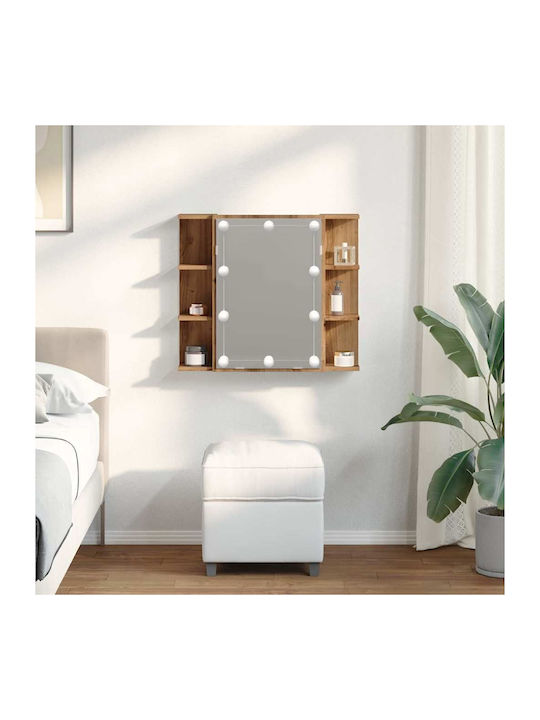 vidaXL Oglindă de Baie Lumini LED din Plastic c...
