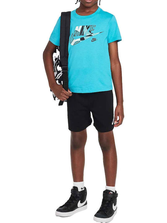 Kids' Set with Shorts Summer 2pcs Black Sportswear