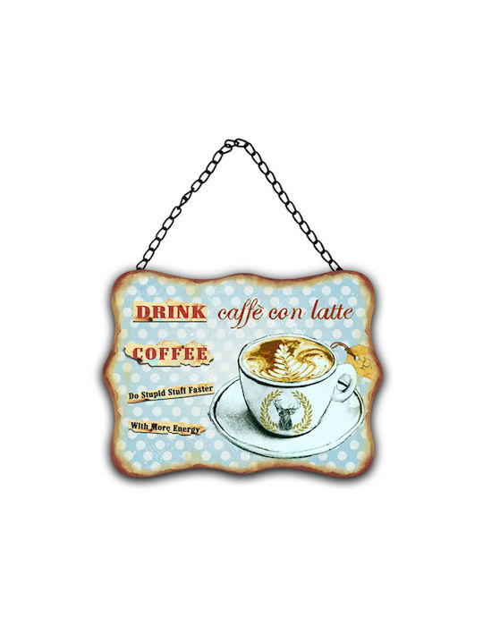 Dekoratives Metallschild Café-Latte 20x27cm 15-15782