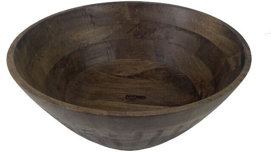 Nakaro Wood Салатна купа Дърво Кафяв 35x35x15см 1бр