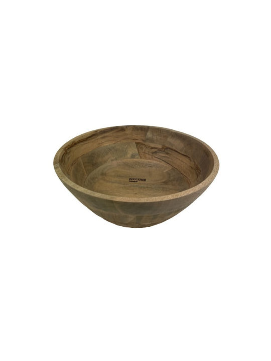 Nakaro Wood Wooden Salad Bowl Brown 35x35x15cm