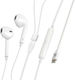 Lampa Flow Jack In-ear Handsfree Ακουστικά με Βύσμα 3.5mm Λευκό
